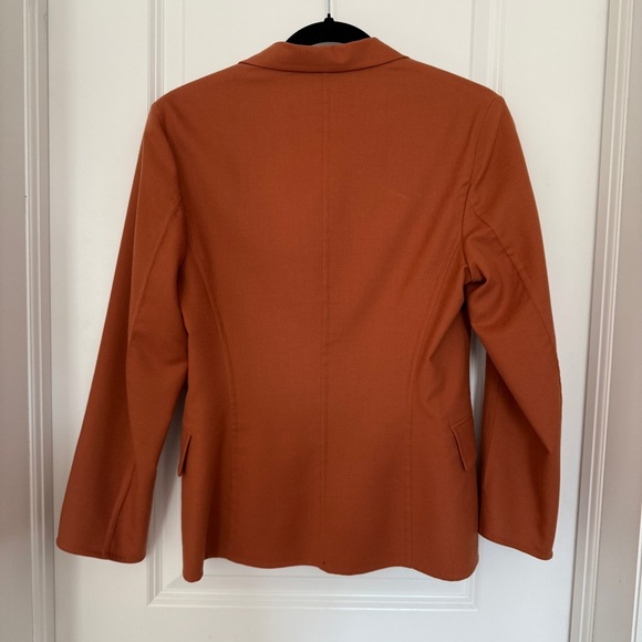 Jil Sander Vintage 100% Cashmere Blazer in Rust Orange - Picture 3 of 13
